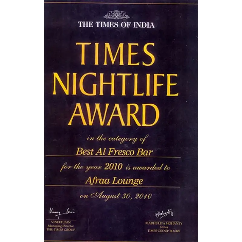 The Times of India Times Food Nightlife Awards